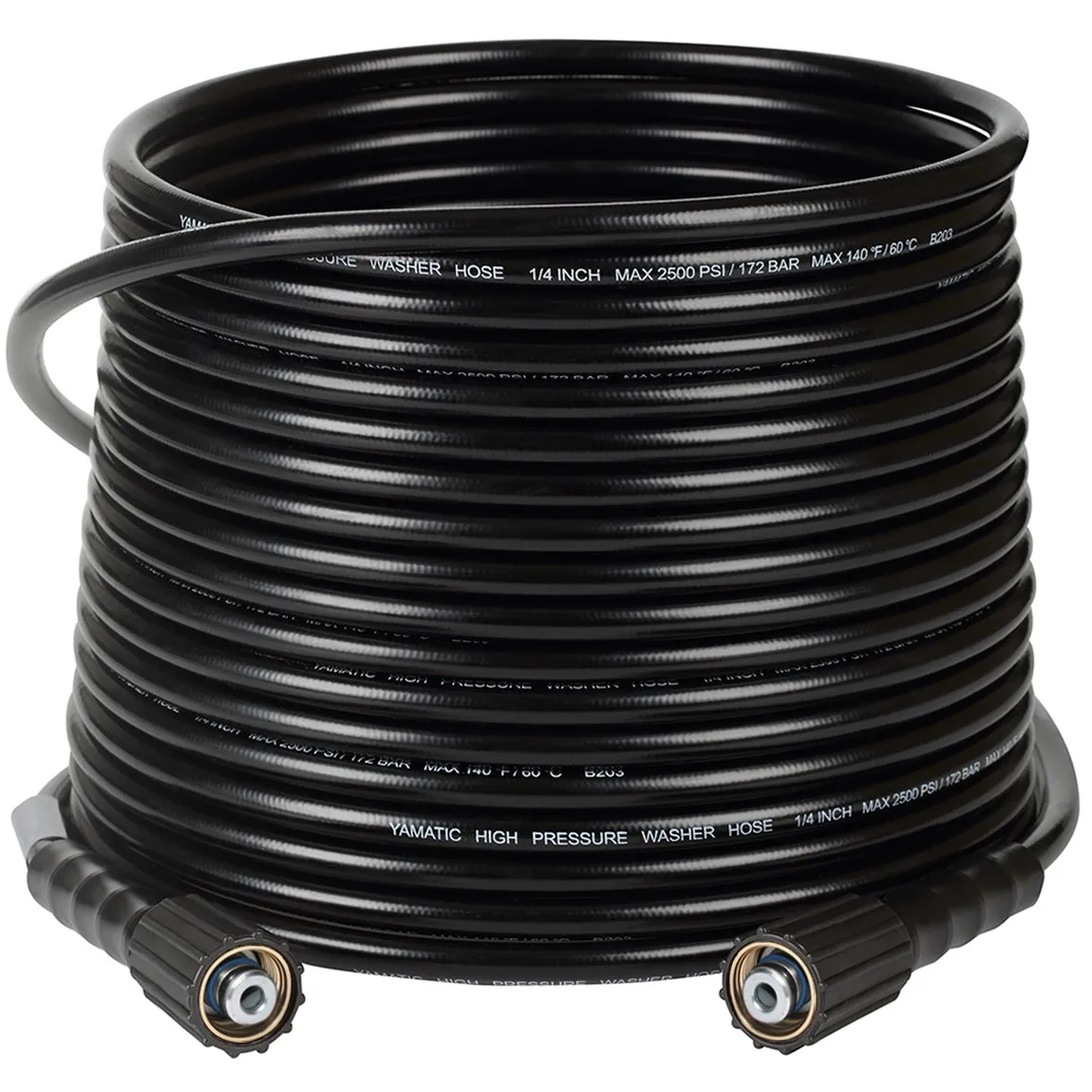 

YAMATIC Universal Pressure Washer Hose 50 FT X 1/4", Replacement for M22 High Pressure Washer Max 3000 PSI