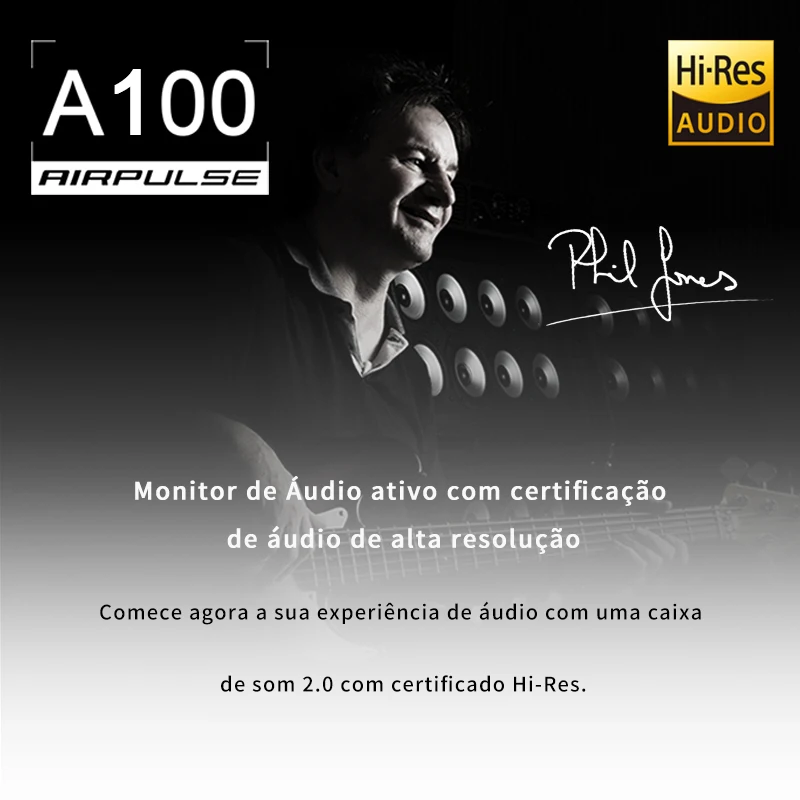 EDIFIER Airpulse A100 монитор с сенсорным Áudio Bluetooth 4,1 aptX Certificado de Áudio высокое resolução ВЧ de seda-cúpula AUX USB
