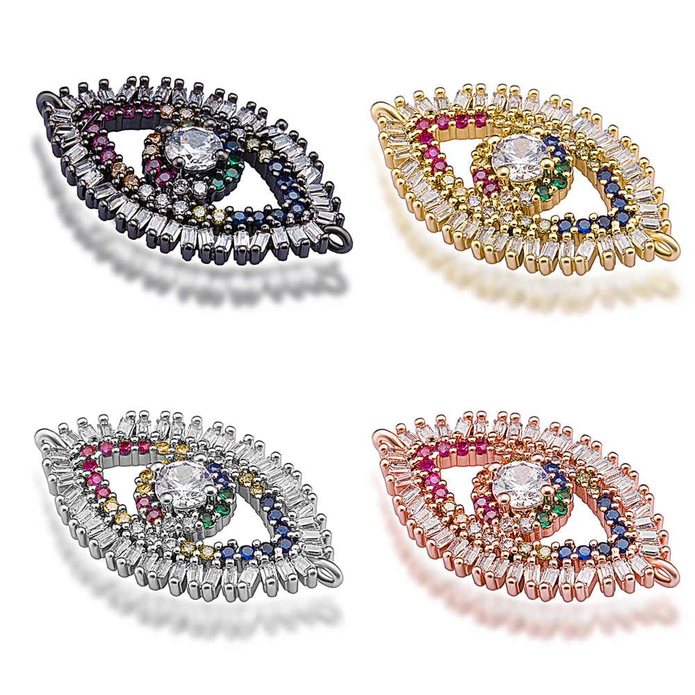 

Микро паве цвет циркон личность сглаза очаровательные глаза DIY ювелирные изделия ручной работы соединитель браслет ожерелье ювелирные изд...