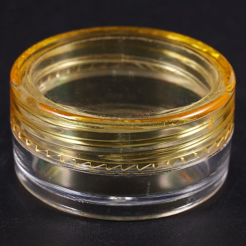 

50 Pieces Plastic Pot Jars Empty Cosmetic Container with Lid for Creams Sample Make-up Storage, 5 g, 10 Colors