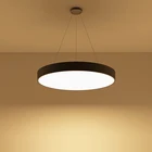 Светодиодная ультрапрочная Круглая Люстра, черная и белая лампа для освещения, подвесной светильник для фойе