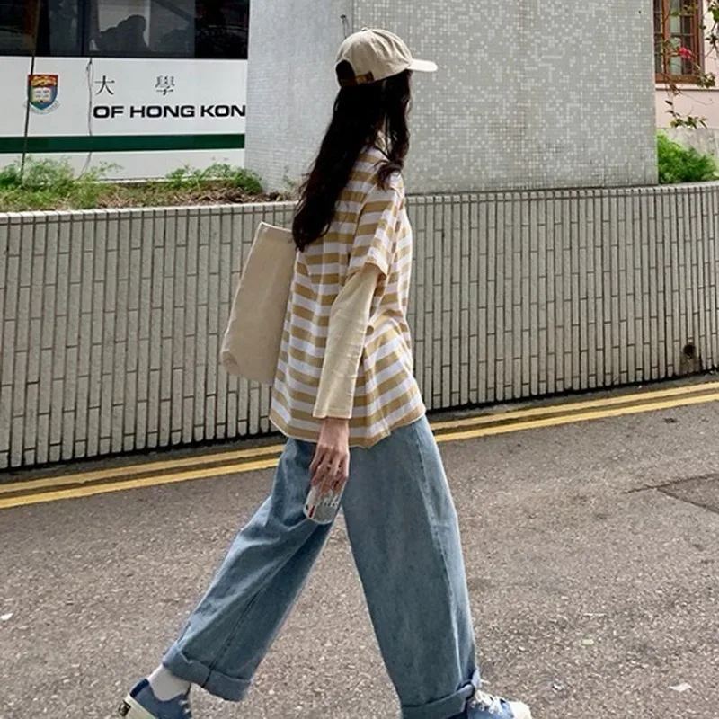 

Wide-leg Jeans Women Harajuku Retro Oversize Newest Chic Summer Trendy Teens Full Length Trouser Leisure High Street Boyfriend