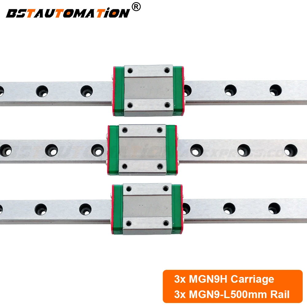 cnc parts MGN9 linear guide 500mm rail with MGN9H carriage slide block for 3d printer | Обустройство дома