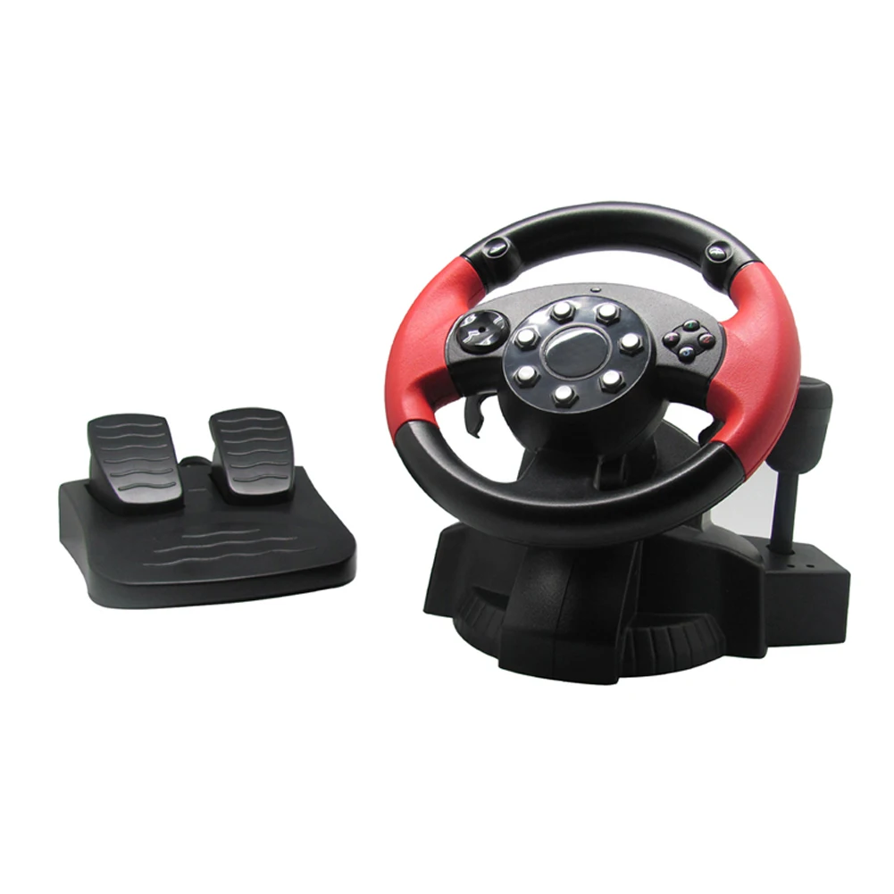 2021 Новый USB гоночная игра рулевое колесо с ускоритель педали тормоза для Windows 10 8 7