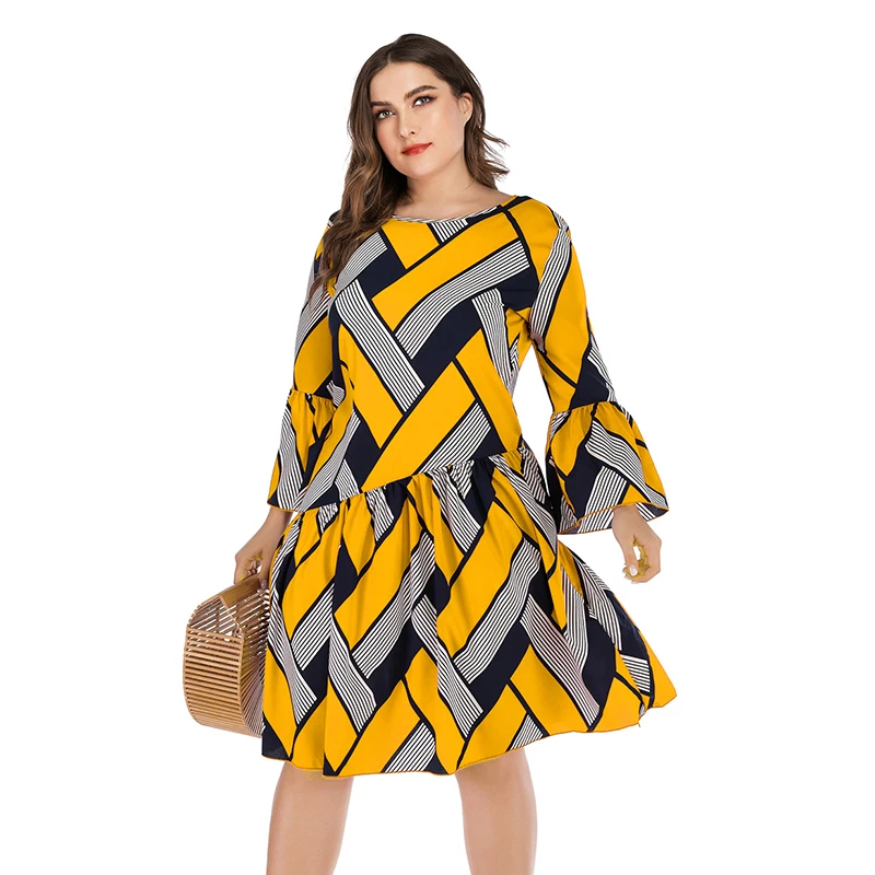 2020 весна женская одежда в полоску с длинным рукавом женское платье повседневная