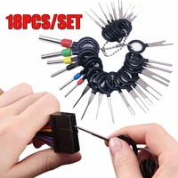18pcs automotive plug terminal remove tool set key pin car electrical wire crimp connector extractor kit accessories universal