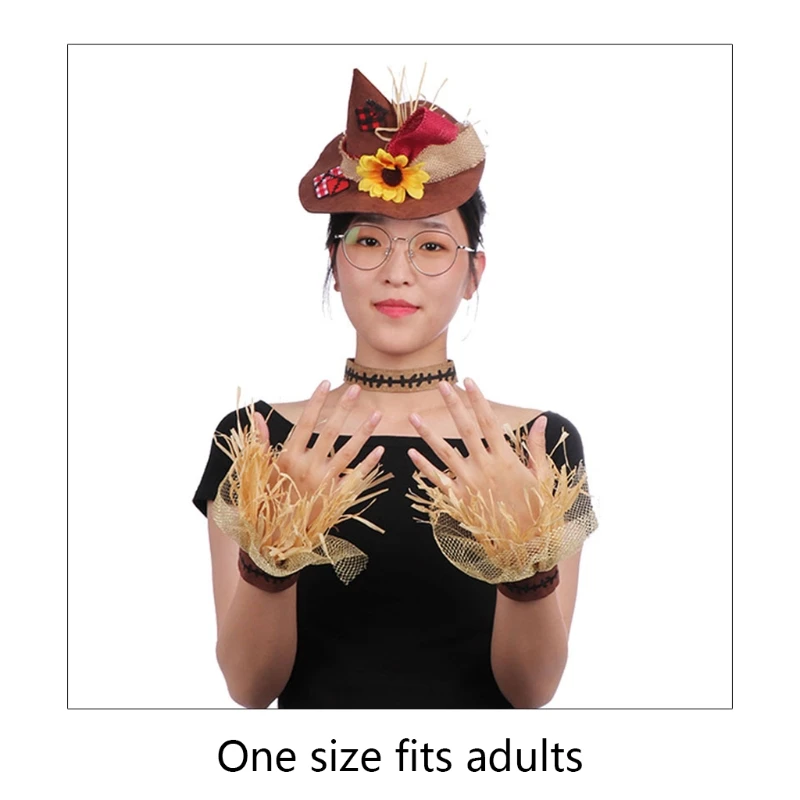 

X5XD 4 Pieces Halloween Carnival Party Costumes Masquerade Accessories for Women Men