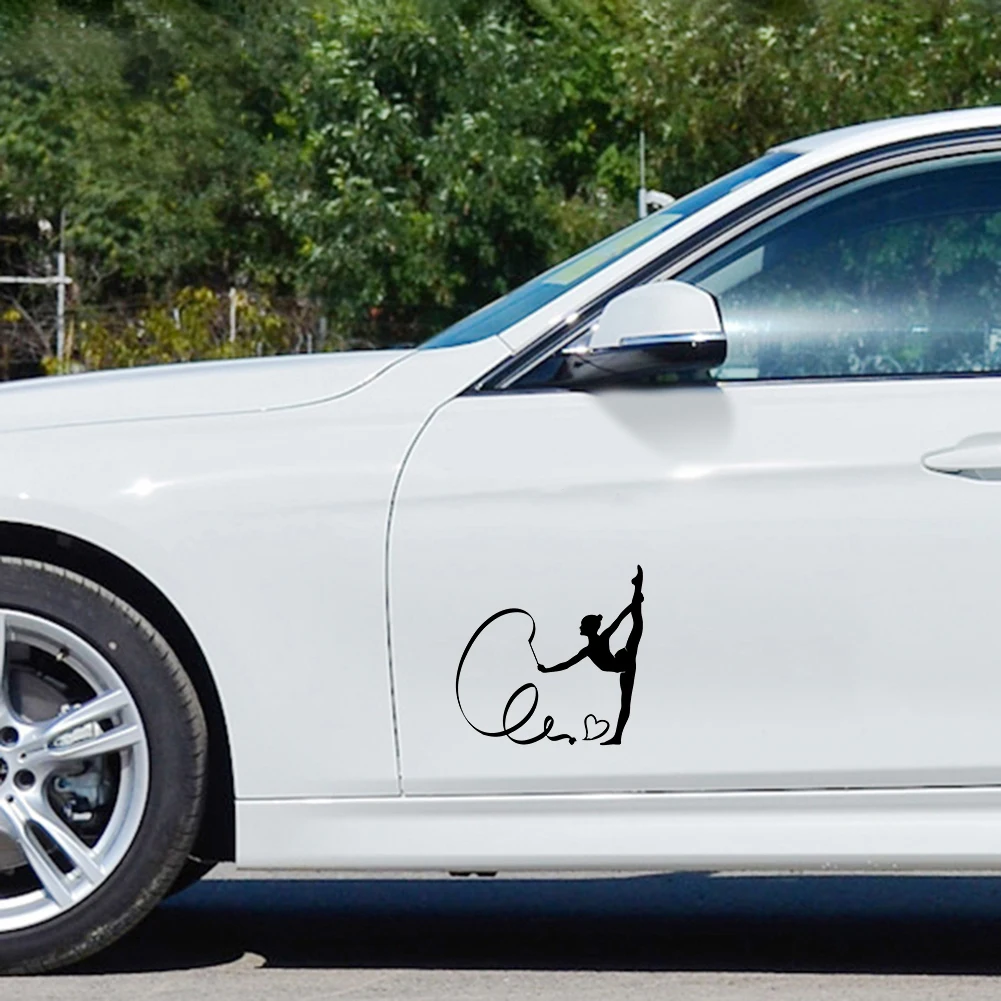 Интересный гимнастический силуэт автомобиля стикер кузова декоративные