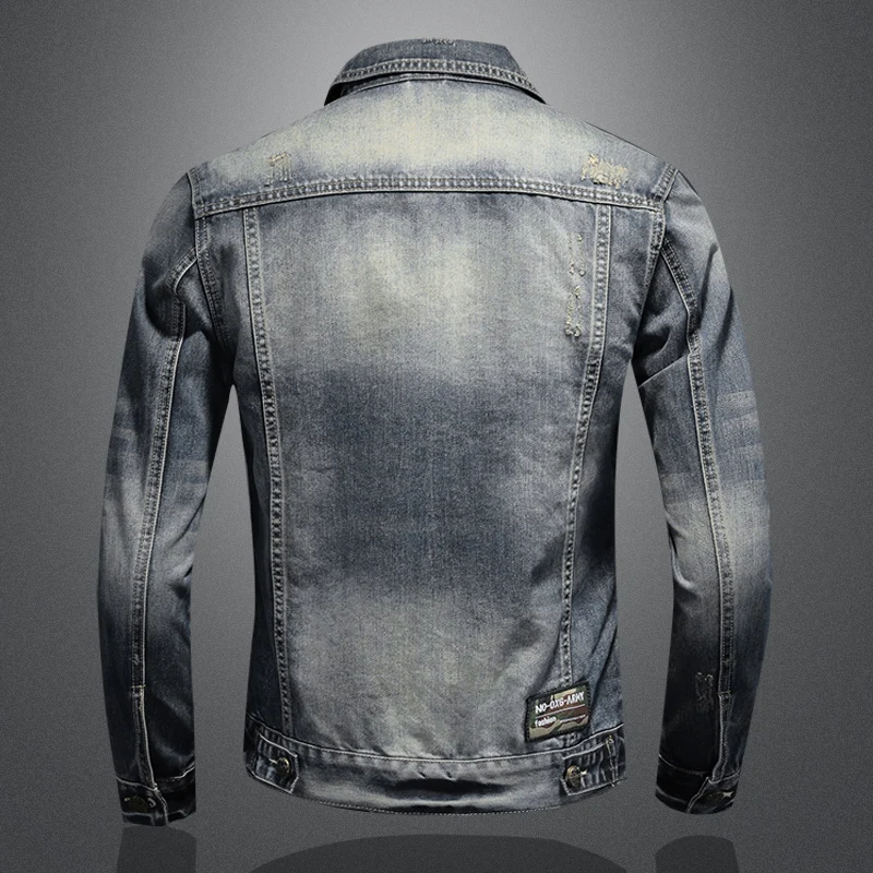

Foreign trade fashion slim denim jacket men's jacket cowboy