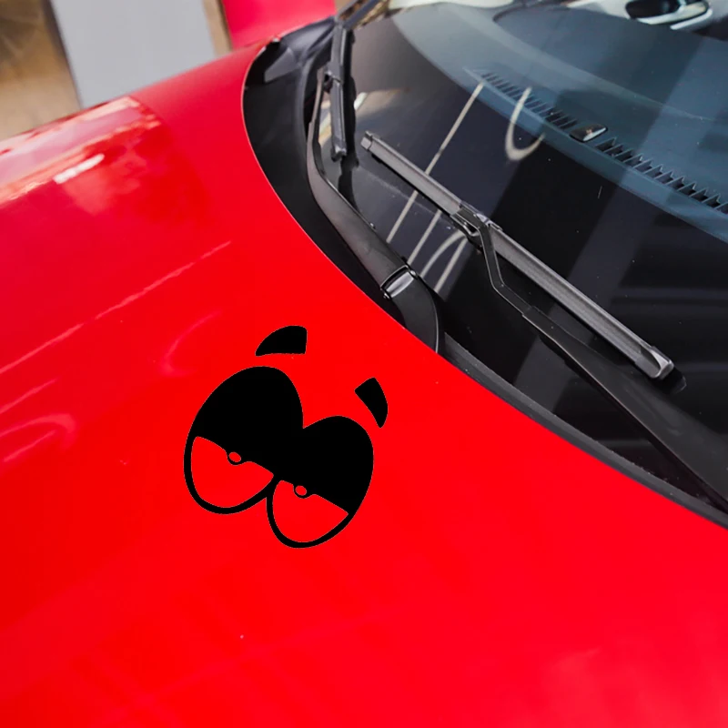 

YJZT 14.4X15.9CM Sleepy Eyes Personality Car Sticker Decoraiton Cartoon Vinyl Decals C25-1019