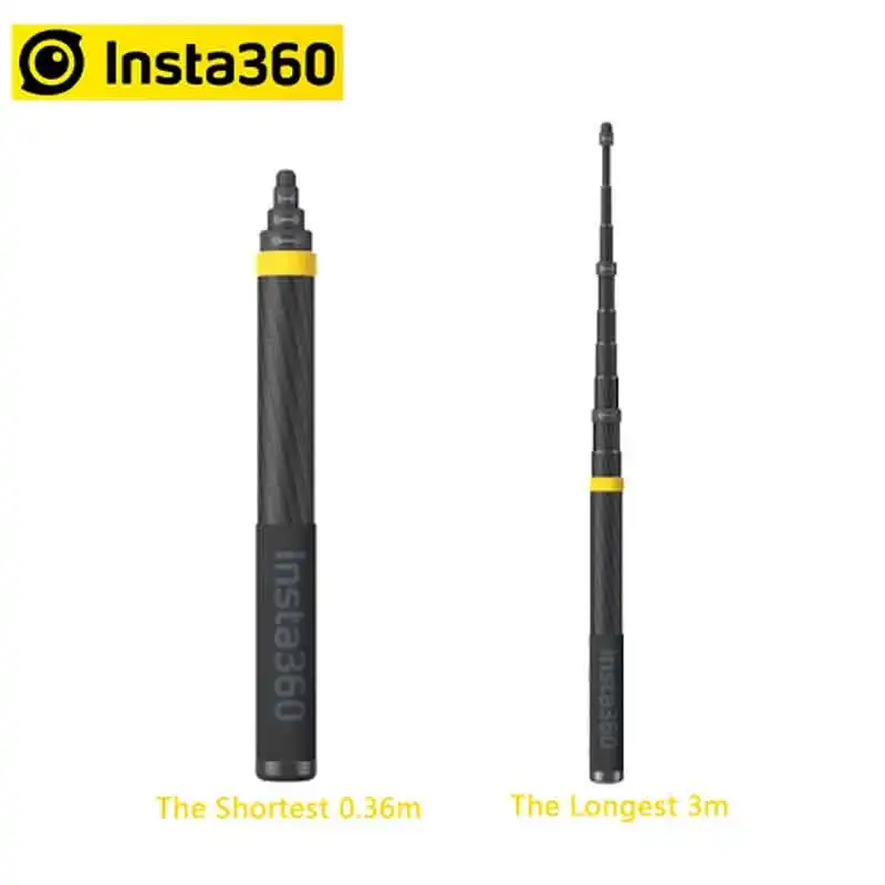 Сверхдлинный монопод для селфи из углеродного волокна 3 м невидимый Insta360 ONE X2 R X