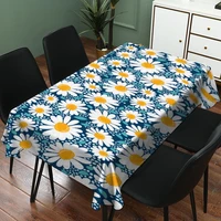 daisy table cloth waterproof dustproof scaldproofcotton linen dining tablecloth home decor