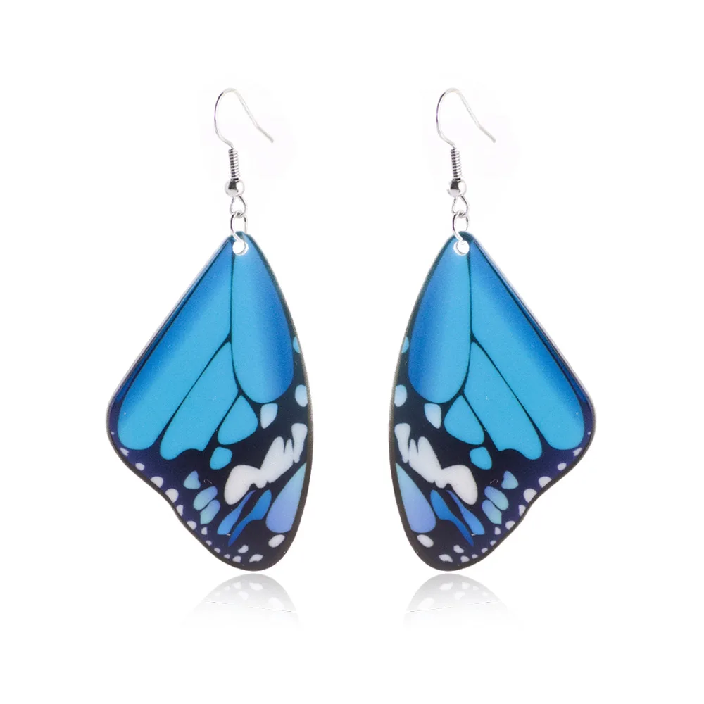 

Wish Card 2021 New Color Earrings For Women Cartoon Insect Butterfly Wings Silver Hook Pendant Alloy Earrings Fashion Jewelry
