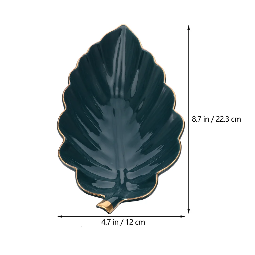 

Nordic Style Ceramic Jewelry Dish Creative Leaf Shape Storage Tray Storage Tray