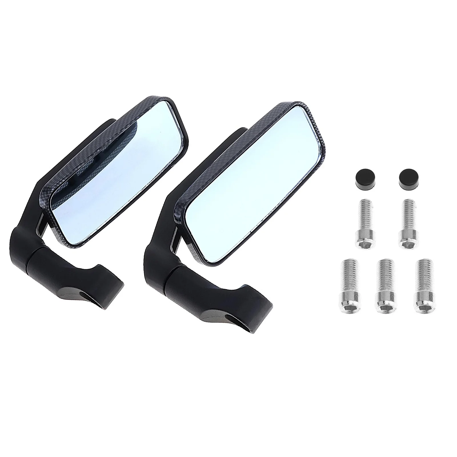 

2pcs Motorcycle Side Mirrors Durable Modified Motorcycle Rearview Mirror Side Mirrors 360 Degrees Rotation Clear Vision