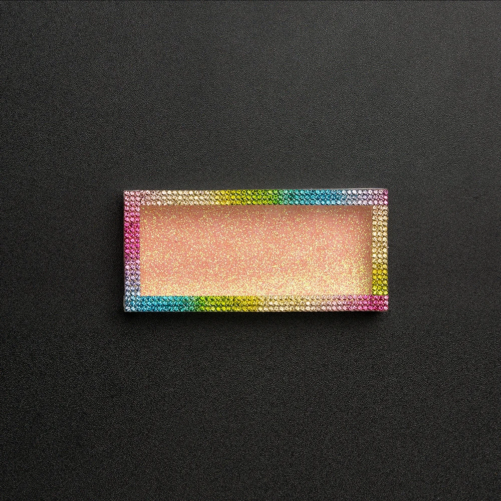 

New 5/10/20/30/40pcs Glitter Rhinestone Lash Case Wholesale Magnetic Lashes Packaging Box For 3D Mink Eyelashes