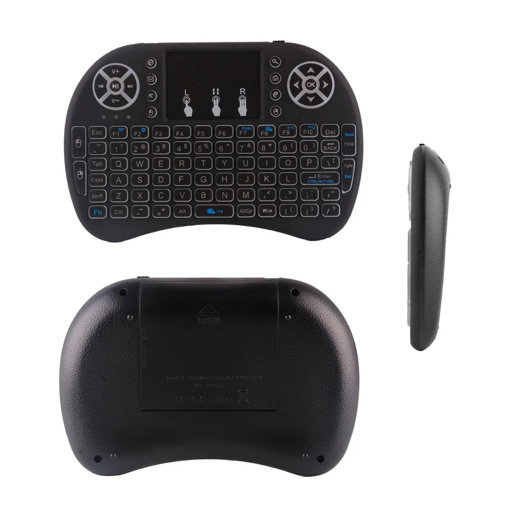 Беспроводная мини клавиатура с подсветкой i8 + Air Mouse 2 4 ГГц 3 цвета тачпад ручной