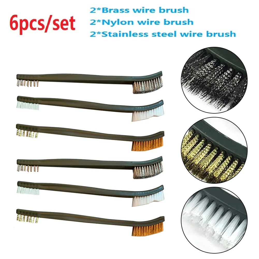 

Stainless Steel WIRE BRUSH Brass Nylon Metal Rust/Paint Remover Cleaner
