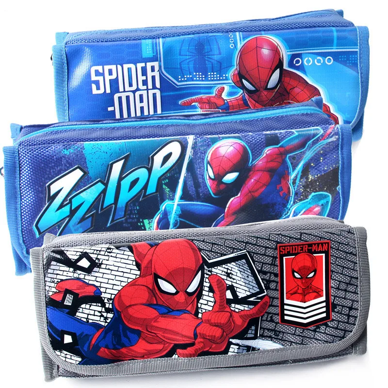 Spiderman boy cartoon pencil bag Disney large capacity stationery case simple school supplies kids gift | Канцтовары для офиса и