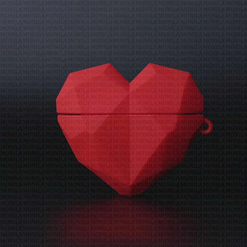 

For AirPods 2 1 Case Red Heart Love Girl Soft Silicone Wireless Headphones Protective Cover For Airpods Pro Case Keychain