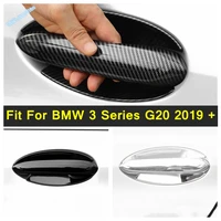 outside door handle cover trim abs for bmw 3 series g20 2019 2022 chrome black carbon fiber look exterior accessories