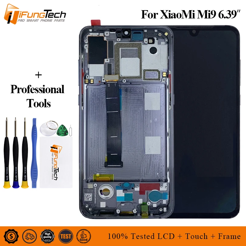 ЖК дисплей 6 39 дюйма для Xiaomi mi 9 mi9 Тест сенсорного экрана хороший дигитайзер в