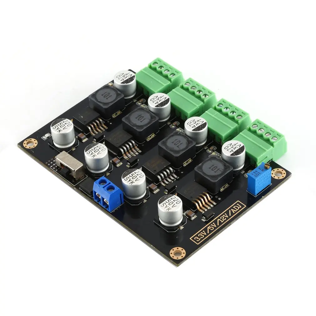 Многоканальный импульсный модуль питания 3 V/5 V/12 V/ADJ плата с регулируемым