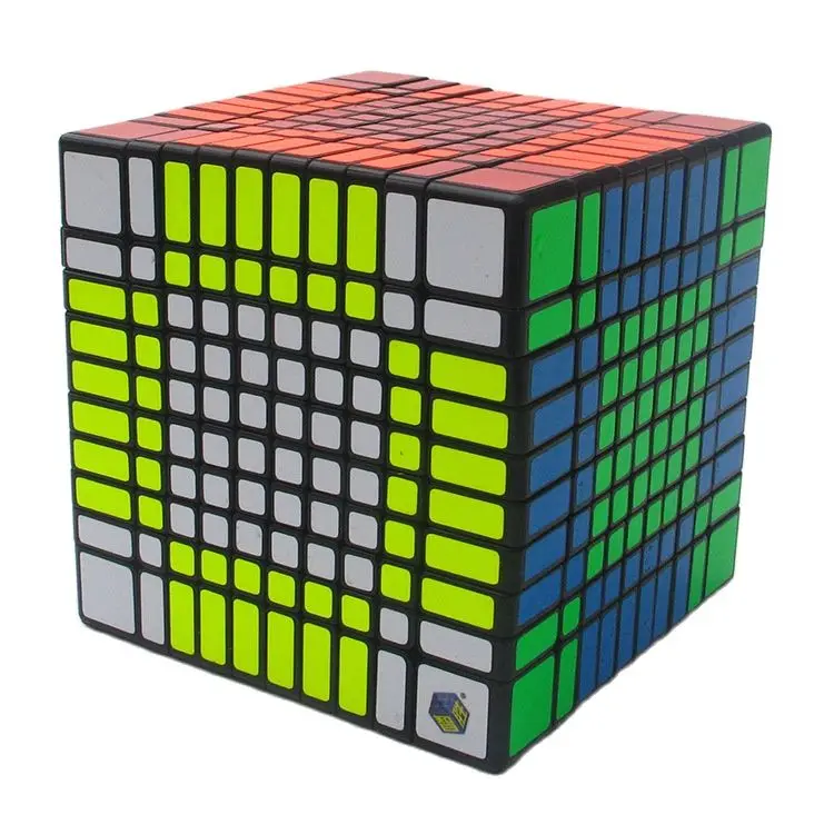 Фото Оригинальный Yuxin Huanglong 10x10x10 Cube Zhisheng Speed Cube Puzzle 10Layer Twist Spring 10x10 Cubo Magico Обучающие образовательные игрушки №1