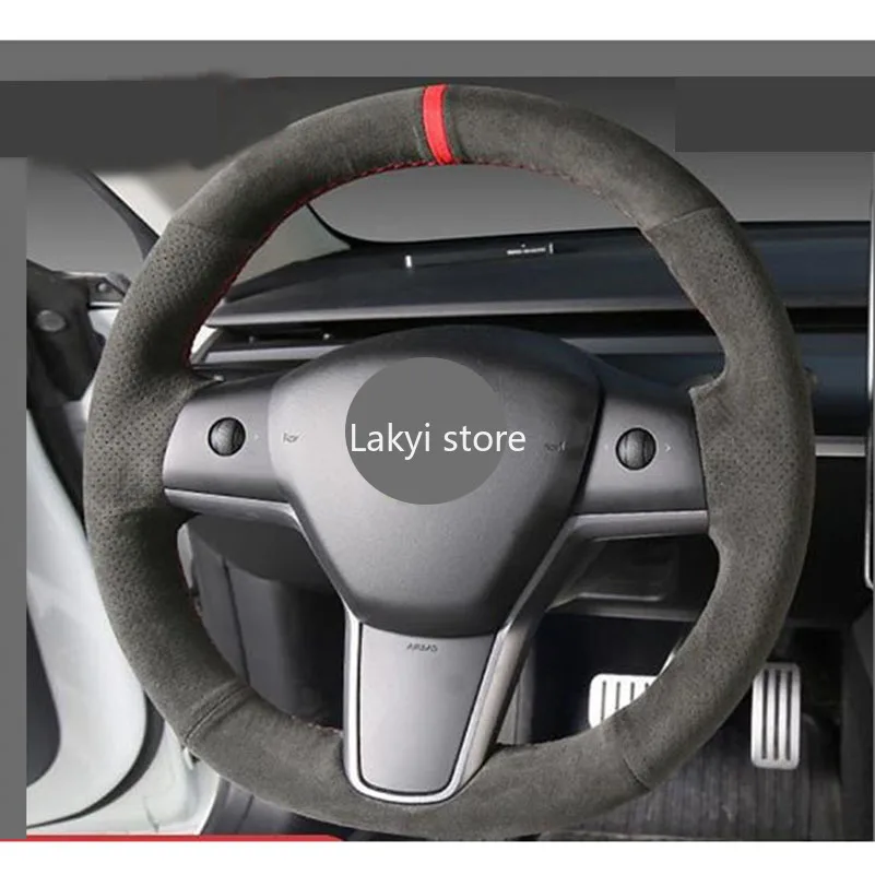

Чехол на руль из искусственной кожи для Tesla Model 3 Model Y, 15 дюймов, 38 см