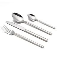 kitchen tableware sets stainless steel 4 pcs silverware cutlery set dinnerware utensils reusable flatware set dropshipping