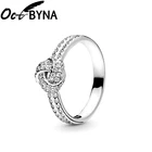Octbyna блестящее кольцо с концентрированным кристаллом для женщин, высокое качество, фирменное кольцо с фианитом для влюбленных, ювелирные изделия, подарки