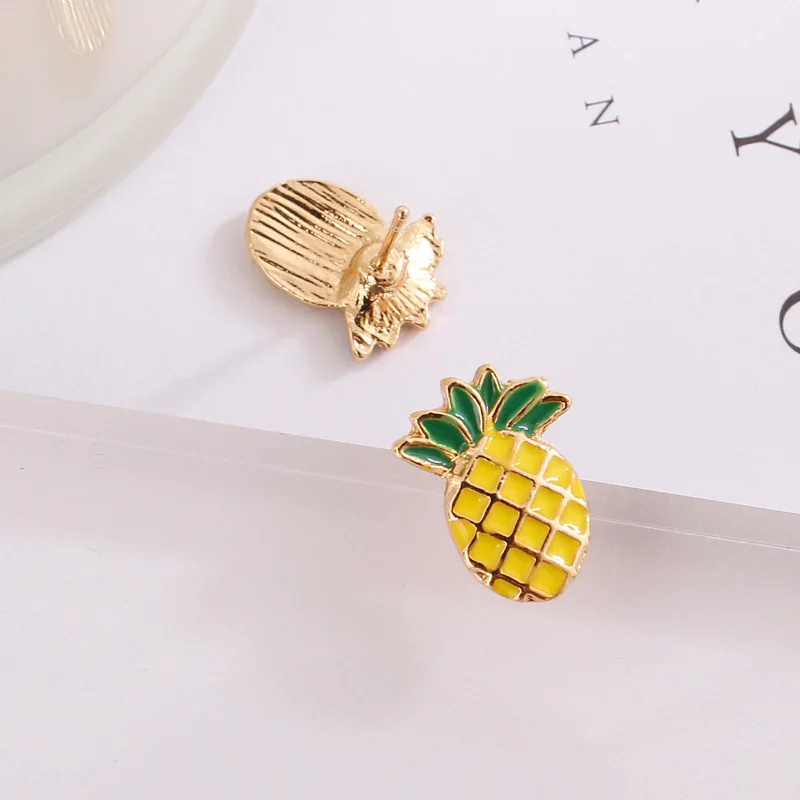 2019 Новые модные серьги-гвоздики серьги ананаса модные милые красивые подарок на день рождения для женщин ювелирные изделия 4ED362.