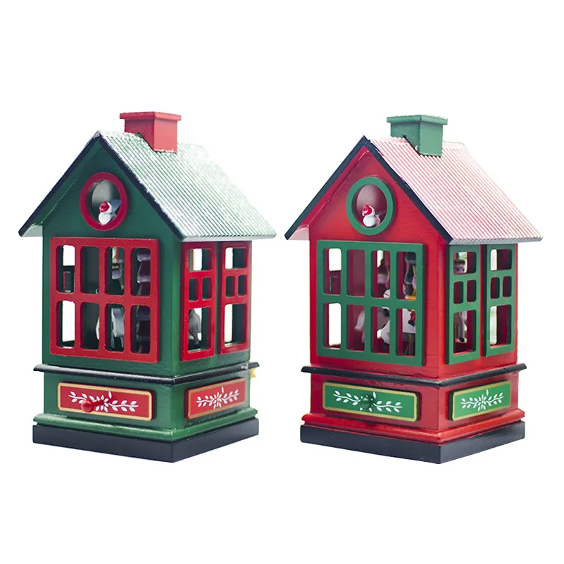 Рождественская музыкальная шкатулка рождественские украшения карусель для дома