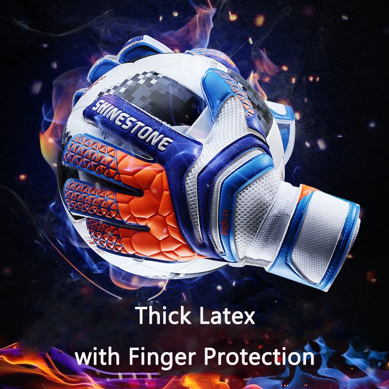 

Youth Adult Soccer Goalie Gloves Goalkeeper Gloves Football Kids with Finger Protection Men/Women/Boys/Girls Goalkeeping Gloves