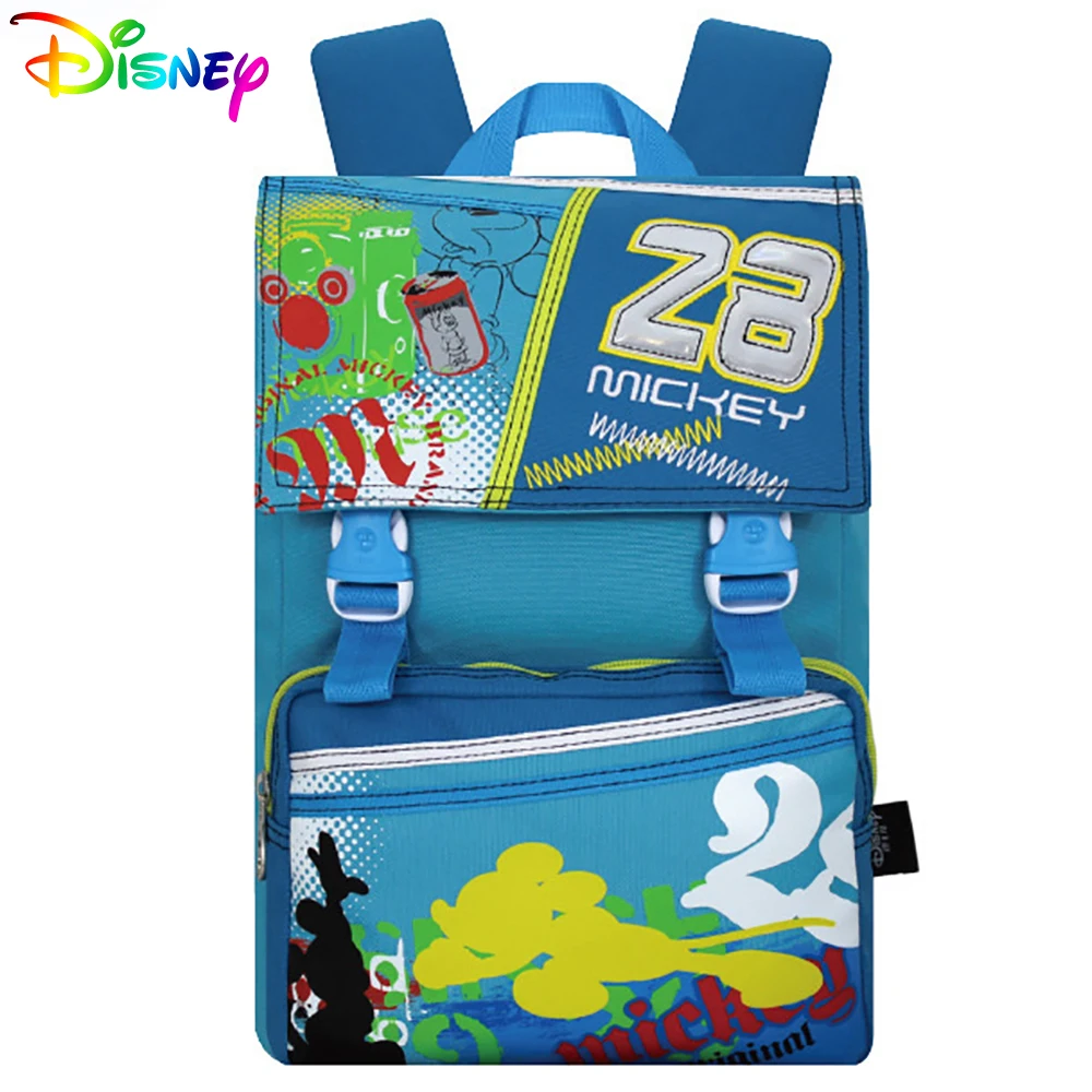 Детский Школьный рюкзак Disney для мальчиков и девочек, дышащая школьная сумка с милым Микки Маусом, дорожная сумка большой вместимости