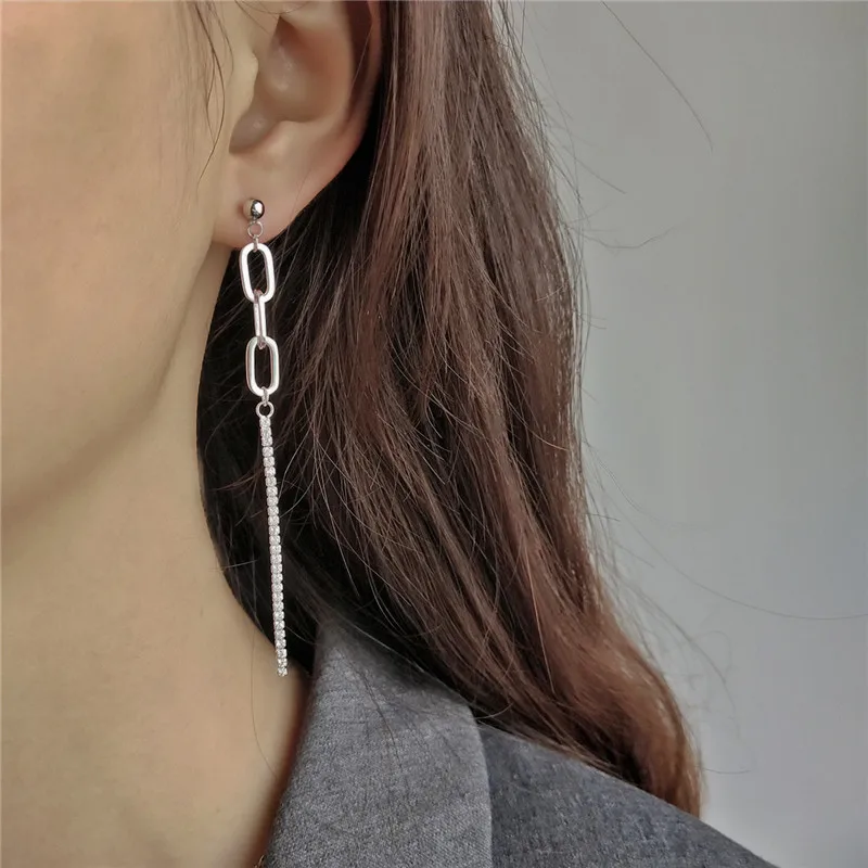 RUIYI реальные 925 стерлингового серебра Длинная кисточка цепочка простые модные