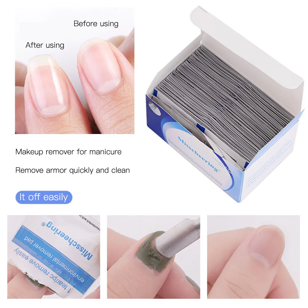 100-200 шт одноразовое полотенце для снятия лака ногтей пластиковый съемный клей