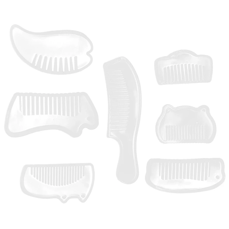 

8 Pieces Transparent White Comb DIY Silicone Mold Jewelry Casting Mould For DIY Jewelry Craft Making