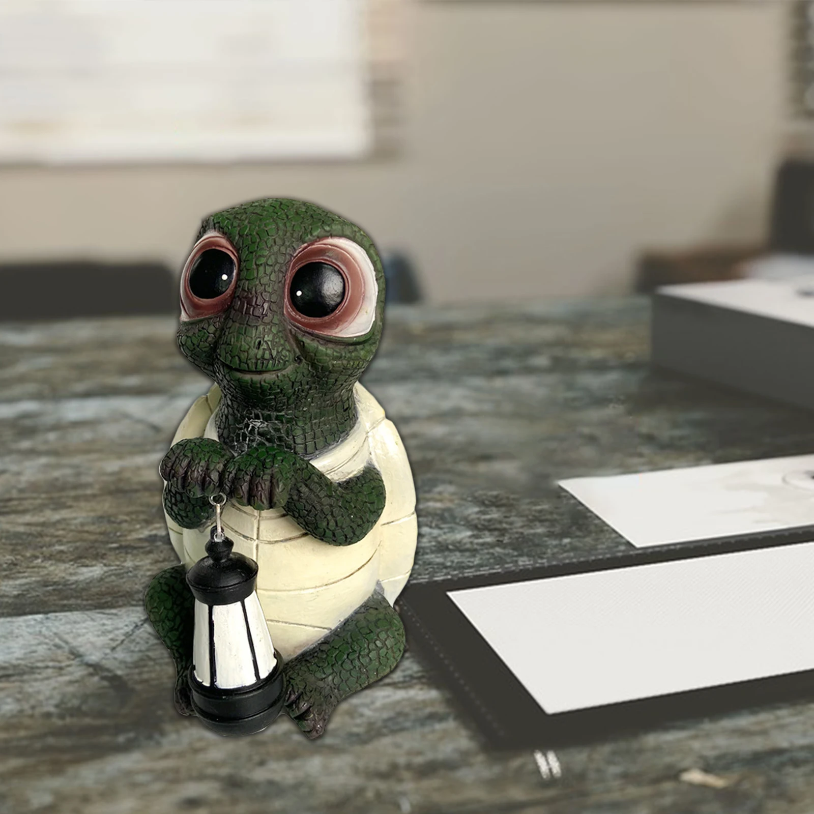 

Прекрасная статуя черепахи для дома и улицы, садовая Милая черепаха, 7-дюймовая Реалистичная фигурка животного, декор для патио, газона