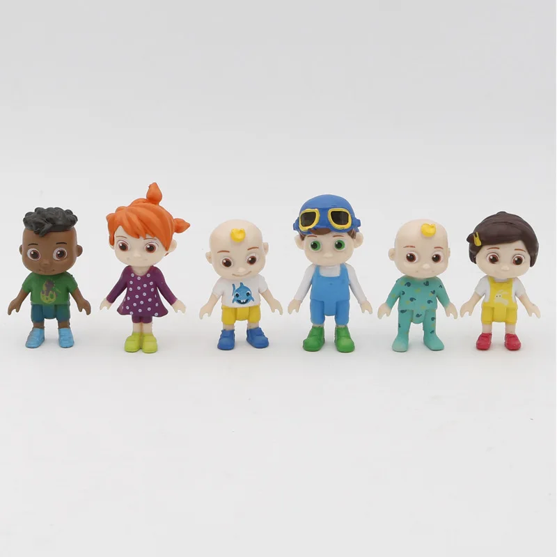 

Фигурка дыни JJ Cocomelon из мультфильма, 6 шт./компл., игрушка JJ, фигурка семьи из ПВХ, игрушки для детей, подарок на день рождения и Рождество, плюш...
