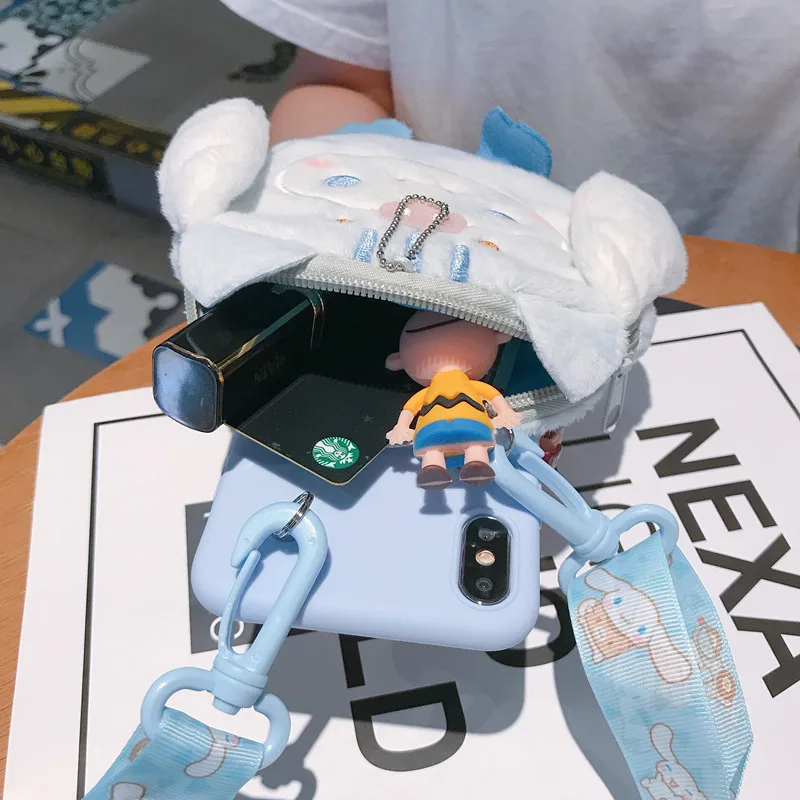 Чехол для iPhone 11 pro max с мультяшным рисунком, милая melody Cinnamoroll Обложка кошелька для iPhone XS max XR X 8 plus 6S 7+ ремешок в подарок