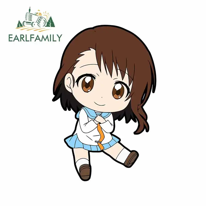 

EARLFAMILY 13cm x 8.9cm For Onodera Chibi Car Stickers Sunscreen Decal Waterproof DIY Occlusion Scratch For JDM SUV RV