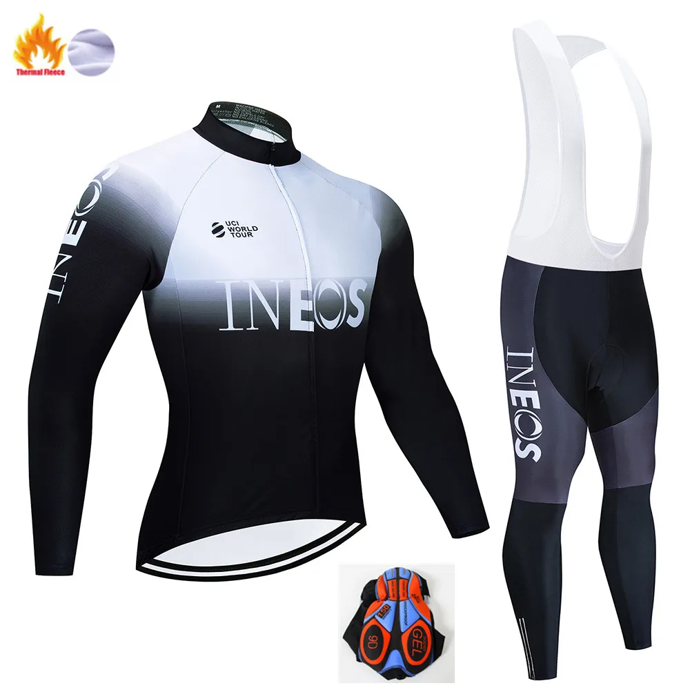 Winter Cycling Suit INEOS велосипедная команда Джерси 9D велосипедные штаны набор Майо Одежда для мужчин зимняя полярная термальная профессиональная велосипедная майка - Цвет: Winter Cycling Suit