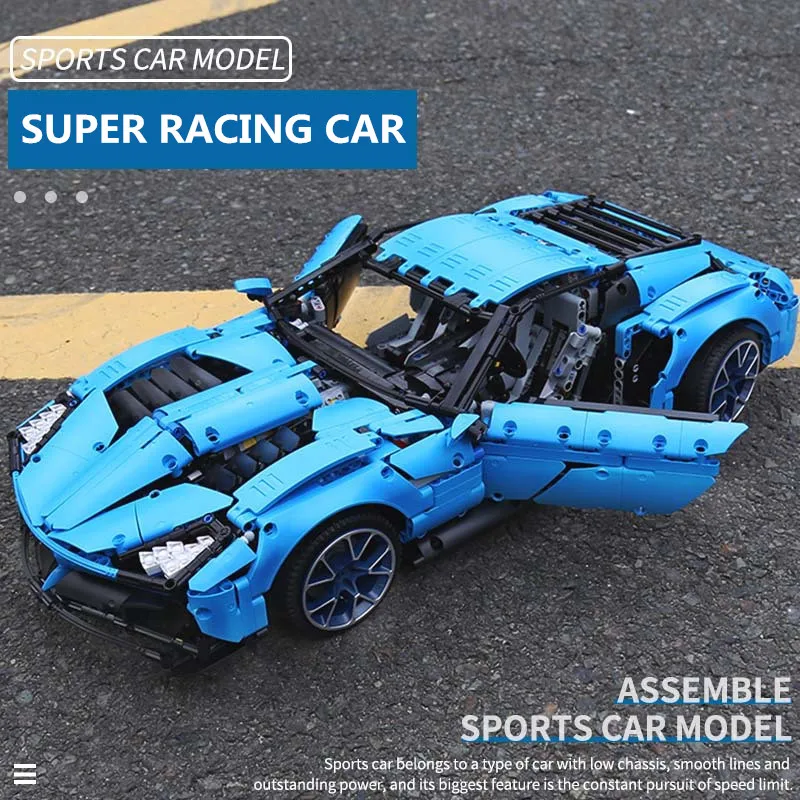 Гоночный автомобиль MOC Technic масштаб 1:8 шевролеты корветы модель Grand Sport Il