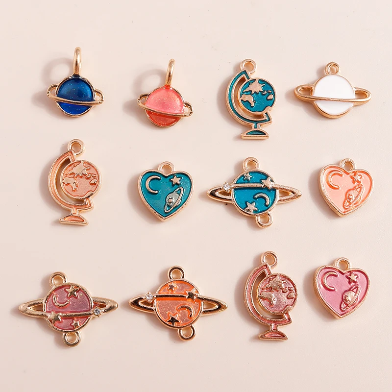 10 шт. эмалированные Подвески в виде планеты | Украшения и аксессуары