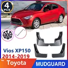 Автомобиль-грязи-клапаном шины крыло для Toyota Vios Yaris седан 2014  2019 XP150 2015 2016 Брызговики авто-аксессуары для лыжного спорта-Товары наклейки