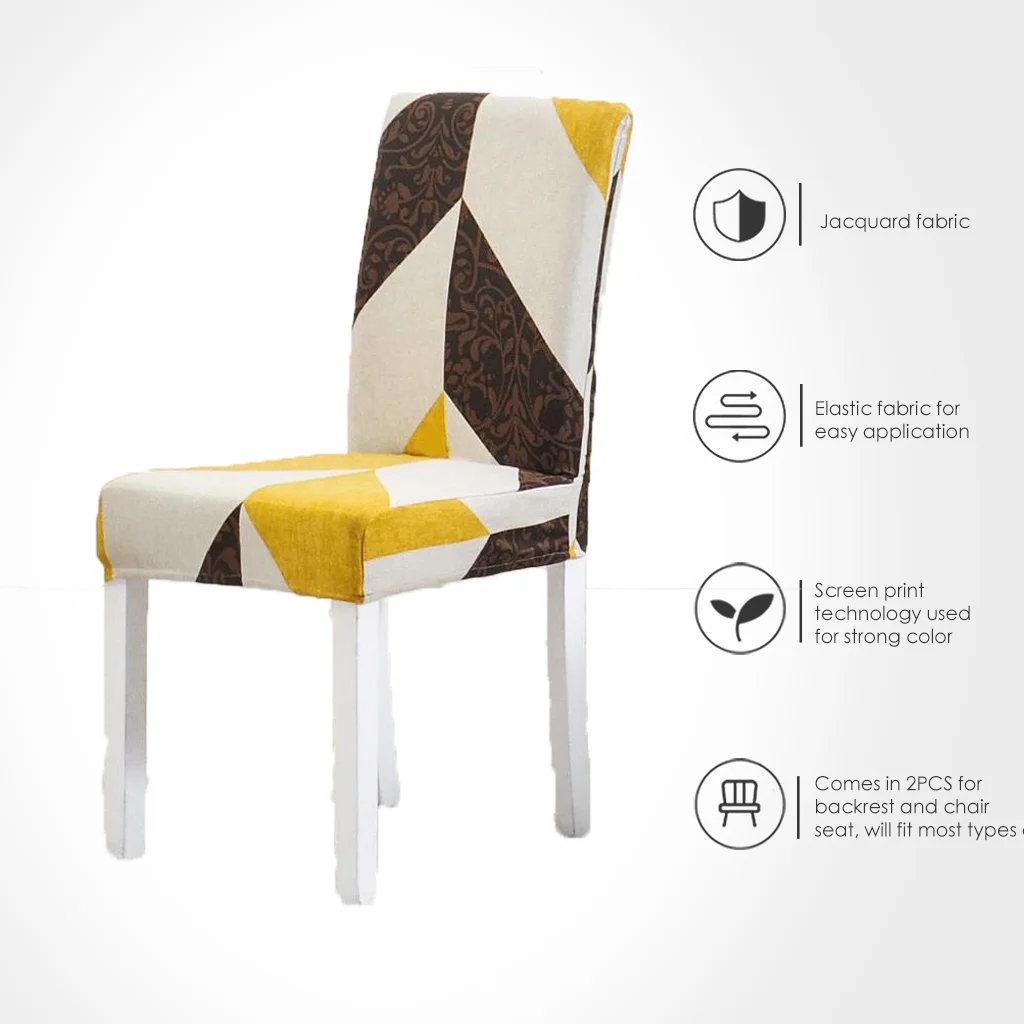 Чехол для стула эластичный геометрический спандекс чехол кресла столовой офиса