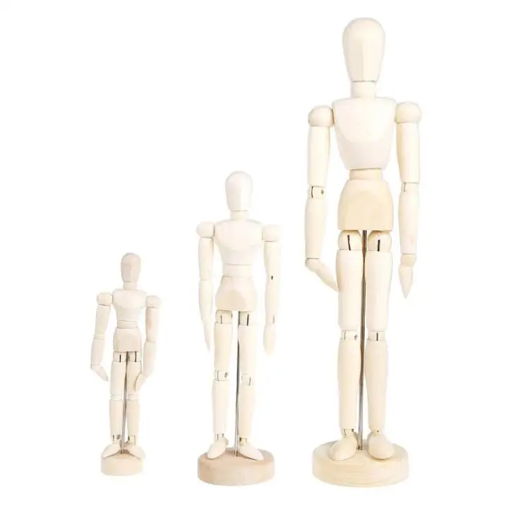 Экшн-фигурки с подвижными конечностями для художников деревянные игрушечная