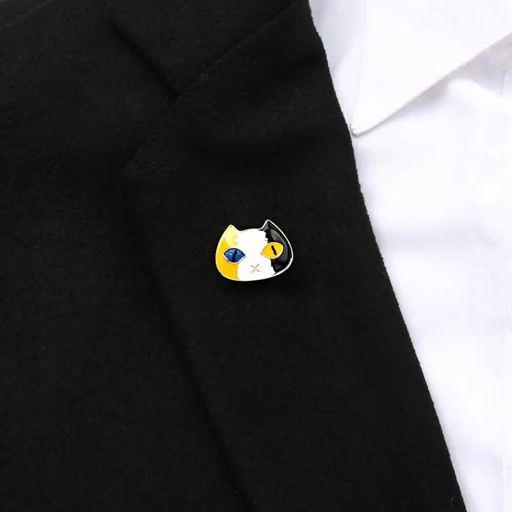 3 шт./лот модные эмалированные броши в виде мультяшного кота животного 2019 женская