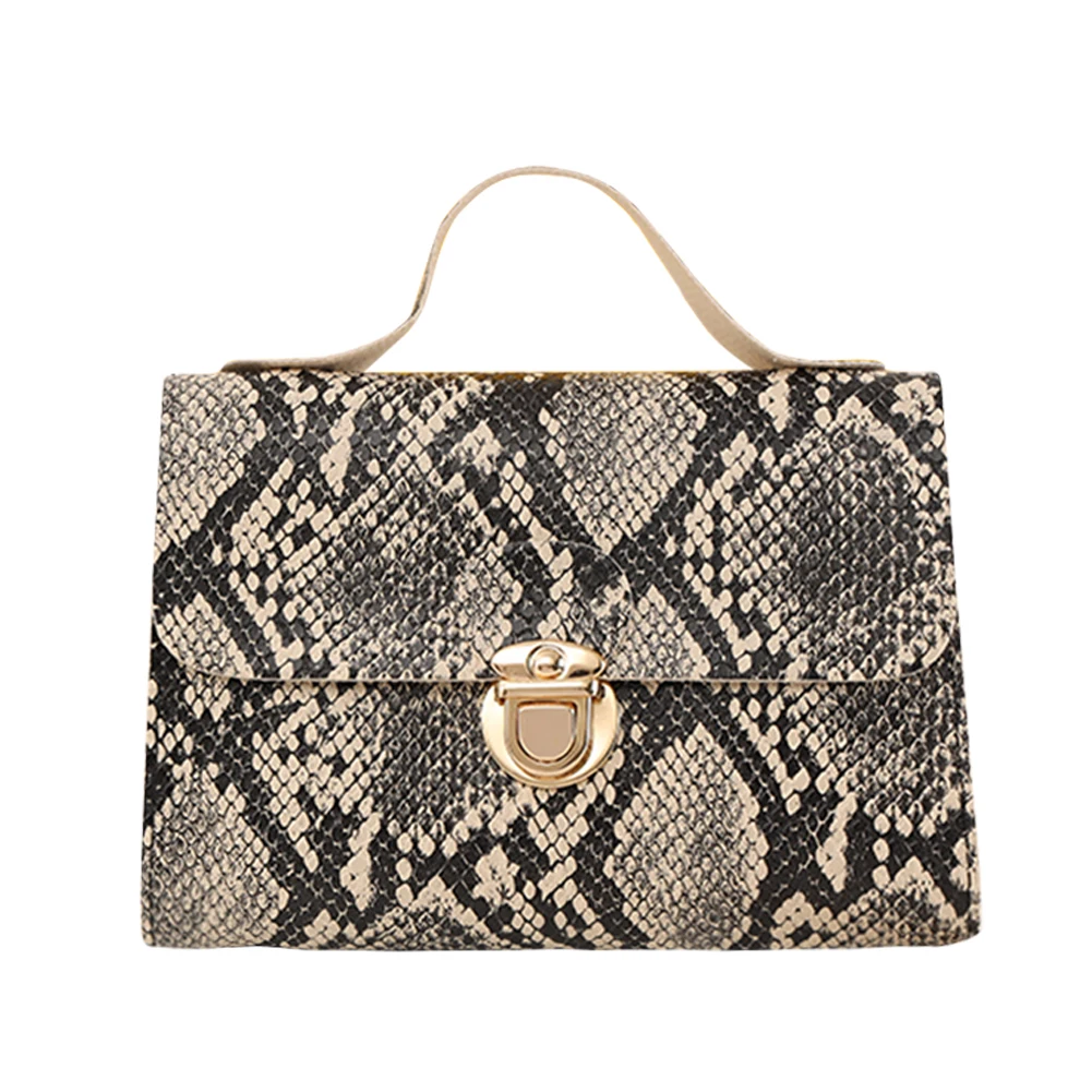 

Популярная простая Женская Повседневная сумка, Повседневная Уличная сумка через плечо, кожаный женский клатч на плечо со змеиным узором